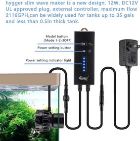 img 2 attached to 🐠 Enhance Your Aquarium with hygger 2116GPH Mini Aquarium Wave Maker: Powerful, Clog-resistant Water Pump for Optimal Circulation and Wave-Making