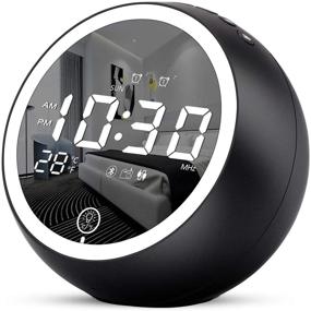 img 4 attached to 📻 Uplift Hi-Fi Speaker Alarm Clock Radio with Bluetooth V5.0, Dual Alarms, Snooze, Digital Dimmable Display, Dual USB Ports, FM Radio, Sleep Timer, Night Light - Ideal Clock for Bedrooms