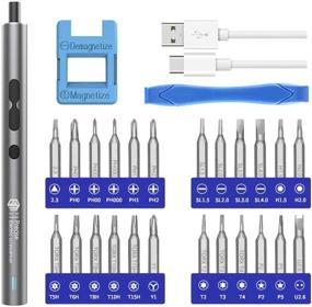 img 4 attached to 🔧 28-в-1 профессиональный набор инструментов для ремонта точного отвертки для iPhone, мобильных телефонов, iPad, MacBook, ноутбуков, часов, камер, PS4 - мини-беспроводная электрическая отвертка