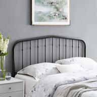 🛏️ enhance your bedroom with the contemporary black metal twin headboard from modway lennon - perfect for modern farmhouse styles logo