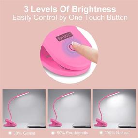 img 3 attached to 📚 Enhance Your Reading Experience with Evesala Rechargeable Book Lights - Adjustable Brightness, Eye Protection, LED Clip-On Lamps for Bedtime Reading, Kids, and School