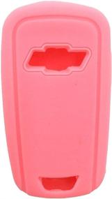 img 3 attached to 🔑 Vibrant Pink 4-Button Silicone Key Cover for 2010-2014 Camaro Flip Folding Key Case