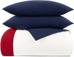 img 1 attached to 🛏️ Stylish and Cozy: Tommy Hilfiger Clash of 85 Stripe Comforter Set in Full/Queen Size, Multi