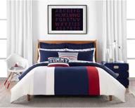 🛏️ stylish and cozy: tommy hilfiger clash of 85 stripe comforter set in full/queen size, multi logo