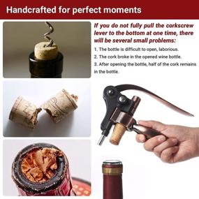 img 1 attached to 🍷 Wine Bottle Opener Corkscrew Set-[2020 Upgraded] Holleringlan Wine Opener Kit With Foil Cutter, Stopper, and Extra Spiral - The Perfect Wine Accessories Set