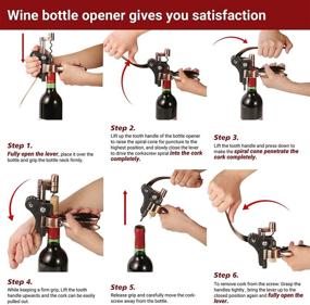 img 2 attached to 🍷 Wine Bottle Opener Corkscrew Set-[2020 Upgraded] Holleringlan Wine Opener Kit With Foil Cutter, Stopper, and Extra Spiral - The Perfect Wine Accessories Set