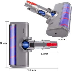 img 3 attached to ARyee Fluffy Soft Roller Cleaner Brush Head for Dyson V7 V8 V10 V11 Models - Replacement Carpet Floor Brush with LED Lights