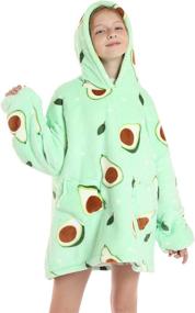 img 3 attached to Wearable Blanket Oversized Sweatshirt Flannel Kids' Home Store
