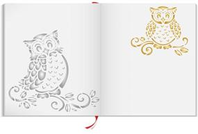 img 1 attached to 🦉 Owls Stencil 6.5x4.5 inch - Decorative Bird Stencil for Painting Wildlife Template