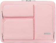 lacdo 360° protective laptop sleeve case for 13 inch macbook pro & macbook air, 12.9 inch ipad pro - pink logo