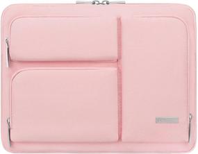 img 4 attached to Lacdo 360° Protective Laptop Sleeve Case for 13 inch MacBook Pro & MacBook Air, 12.9 inch iPad Pro - Pink