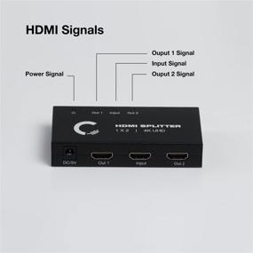 img 2 attached to 🔌 Профессиональный разветвитель HDMI 1x2: Ultra HD 4K/2K, Full HD/3D 1080P, HDMI 1.4 для HDTV, PS4/PS3, XboxOne/360, DVD, Blu-ray