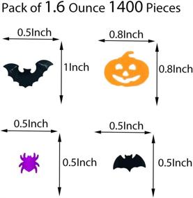 img 1 attached to 🎃 Halloween Confetti Table Scatter: Spooky Sequin Pumpkin, Spider, Bat - Perfect Party Decoration Supplies for Halloween Night Party Reception (Halloween)