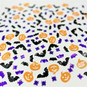 img 2 attached to 🎃 Halloween Confetti Table Scatter: Spooky Sequin Pumpkin, Spider, Bat - Perfect Party Decoration Supplies for Halloween Night Party Reception (Halloween)