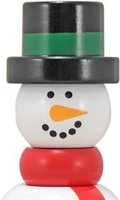 img 3 attached to 🧸 Snowman Stacker Wooden Toddler Toy by Melissa & Doug (8 pieces)