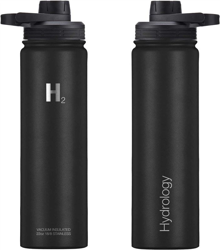 🥤 H2 Hydrology Adventure Water Bottle: 3 LIDS, Double Wall…