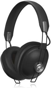 img 4 attached to 🎧 Panasonic RP-HTX80B-K Retro Wireless Headphone with Microphone, Deep Bass Enhancer, 24 Hours Playback - Matte Black