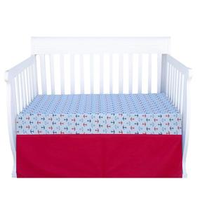 img 1 attached to 🚢Pam Grace Creations Anchors Away Blue/Red 6 Piece Baby Bedding Set: Полный и уютный комплект для кроватки