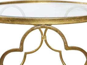 img 2 attached to 🌟 Metal Glass Accent Table by Deco 79, 16" x 20", Gold