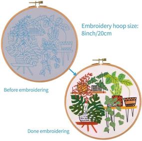 img 2 attached to 🌿 Beginner's Cross Stitch Set: 3 Pack Embroidery Starter Kit with Pattern Plants and Instructions - Perfect for DIY Decor in Living Room (Plants Flowers)