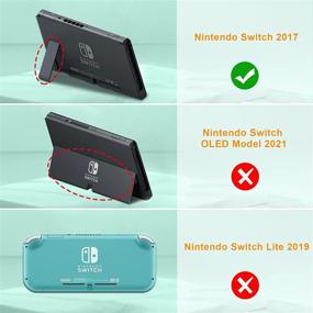 img 3 attached to 🎮 FINTIE Silicone Case for Nintendo Switch - Soft [Anti-Slip] [Shockproof] Cover with Ergonomic Grip Design, Drop Protection Grip Case (Green)