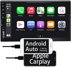 img 4 attached to 🚗 Binize 7-Inch Double Din Car Stereo with Apple Carplay, Android Auto, Bluetooth, Mirror Link, and Backup Camera Support