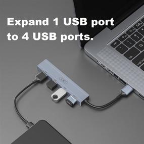 img 3 attached to 🔌 Enhanced USB 3.0 Hub Splitter: 4-Port Ultra-Slim Data USB Port Extender for Laptop, Surface Pro, PC, Flash Drive, Mobile HDD and More