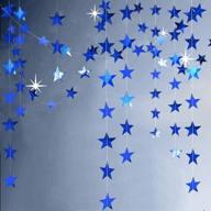 💙 decor365 reflective blue star garlands: stunning frozen birthday/blue silver wedding/engagement/royal baby shower decoration for kids room/home décor logo