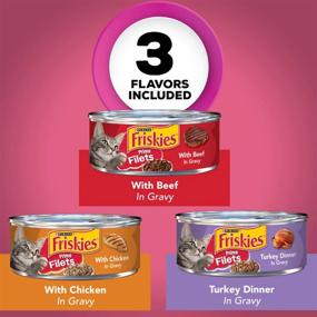 img 3 attached to Purina Friskies Gravy Wet Cat Food Variety Pack - Prime Filets Meaty Favorites, 24 Cans, 5.5 oz.