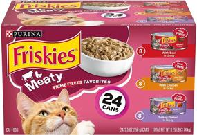 img 4 attached to Purina Friskies Gravy Wet Cat Food Variety Pack - Prime Filets Meaty Favorites, 24 Cans, 5.5 oz.