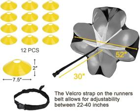 img 1 attached to 🏃 Enhance Speed & Agility with XGEAR Training Set: TPE Ladder, Resistance Parachute, 12 Disc Cones, 4 Steel Stakes