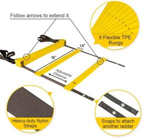 img 3 attached to 🏃 Enhance Speed & Agility with XGEAR Training Set: TPE Ladder, Resistance Parachute, 12 Disc Cones, 4 Steel Stakes