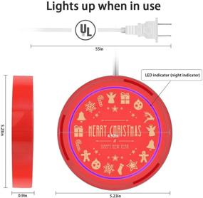 img 2 attached to Подогреватель для чашки кофе с умным термостатом и противоскользящей прокладкой - держите напитки горячими на офисном или домашнем столе.