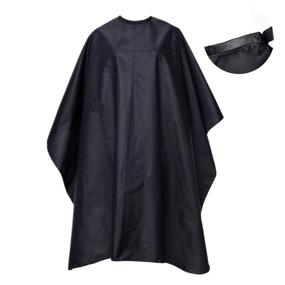 img 3 attached to 💦 LGYARONOX Waterproof Barber Cape with Snap Closure, Professional Salon Cape for Home Hair Cutting - Black, 59" x 51" - PACK OF 1