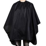 💦 lgyaronox waterproof barber cape with snap closure, professional salon cape for home hair cutting - black, 59" x 51" - pack of 1 logo