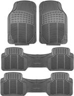 fh group f11306gray-3row floor mat (trimmable heavy duty 3 row suv all weather 4pc full set - gray) logo