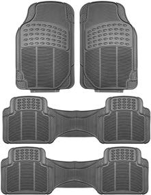 img 4 attached to FH Group F11306GRAY-3ROW Floor Mat (Trimmable Heavy Duty 3 Row SUV All Weather 4Pc Full Set - Gray)