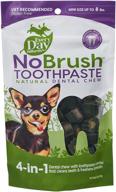 🦷 mini breeds dog dental chew - nobrush toothpaste, 3 oz bag by every day naturals logo
