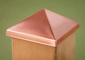 img 3 attached to 🔝 Solid Copper 4x4 Post Point Cap (3-1/2&#34; x 3-1/2&#34;) - Improved SEO