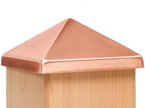 img 1 attached to 🔝 Solid Copper 4x4 Post Point Cap (3-1/2&#34; x 3-1/2&#34;) - Improved SEO