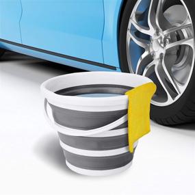 img 2 attached to 🪣 Compact and Versatile: Eurow 10L Collapsible Bucket for Indoor and Outdoor Use