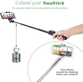 img 1 attached to 🤳 Smatree Selfie Stick with Wireless Remote Shutter - Extendable Tripod Stand Compatible with iPhone 12/12 Pro/ 11/11 Pro/ 11 Pro Max/Xs MAX/XR/XS/X/8/8P/7/7P, Galaxy S9/S8/S7/Note9, Android Smartphones