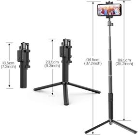 img 3 attached to 🤳 Smatree Selfie Stick with Wireless Remote Shutter - Extendable Tripod Stand Compatible with iPhone 12/12 Pro/ 11/11 Pro/ 11 Pro Max/Xs MAX/XR/XS/X/8/8P/7/7P, Galaxy S9/S8/S7/Note9, Android Smartphones