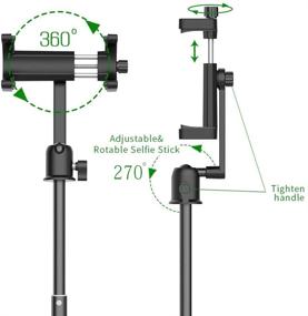 img 2 attached to 🤳 Smatree Selfie Stick with Wireless Remote Shutter - Extendable Tripod Stand Compatible with iPhone 12/12 Pro/ 11/11 Pro/ 11 Pro Max/Xs MAX/XR/XS/X/8/8P/7/7P, Galaxy S9/S8/S7/Note9, Android Smartphones