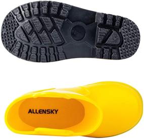 img 2 attached to 👞 Водонепроницаемые ботинки ALLENSKY для малышей оранжевого цвета - мальчики обувь для максимальной защиты.