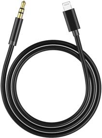 img 4 attached to Apple MFi Certified Car Aux Cord for iPhone - Lightning to 3.5mm Headphone Jack Adapter & Aux Audio Cord Car Stereo Cable - Compatible with iPhone 11/XR/XS/X/8/8P/7/7P - Support iOS 12 - 3.3Ft Length