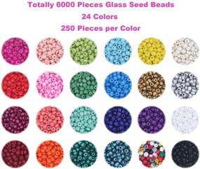 img 3 attached to 💎 EuTengHao Glass Seed Beads and Letter Beads Set: 6810 Pcs for Jewelry Bracelets Making with 0.8mm String - 4mm 'A-Z' Alphabet Beads for Friendship Jewelry