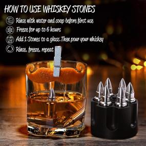 img 1 attached to 🥃 Whiskey Stones for Men - 6 Pcs Unique Birthday Gift Ideas for Dad, Boyfriend, Husband, and Grandpa - Cool Gadgets, Father's Day, Christmas Stocking Stuffer presents