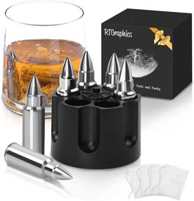 img 4 attached to 🥃 Whiskey Stones for Men - 6 Pcs Unique Birthday Gift Ideas for Dad, Boyfriend, Husband, and Grandpa - Cool Gadgets, Father's Day, Christmas Stocking Stuffer presents