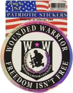 🦅 wounded warrior sticker: eagleemblems dc0054 - celebrating freedom, honoring sacrifice logo